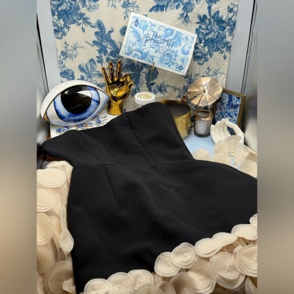 🆕 BRONX & BANCO 🧿 NWOT Harper Strapless Beige and Black Gown, Sz M US 6 - Picture 13 of 15